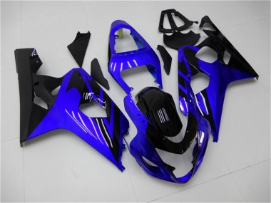Billige Suzuki GSXR 600/750 Motorrad Verkleidung 2004-2005 - Blau Glanzendes Schwarz
