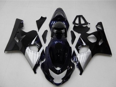 Billige Suzuki GSXR 600/750 Motorrad Verkleidung 2004-2005 - Glanzendes Schwarz Silber Blau
