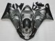 Billige Suzuki GSXR 600/750 Motorrad Verkleidung 2004-2005 - Grau Schwarz Flamme