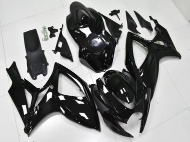 Billige Suzuki GSXR 600/750 Motorrad Verkleidung 2006-2007 - Glanzendes Schwarz