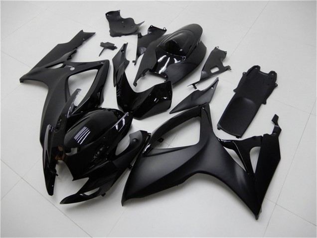 Billige Suzuki GSXR 600/750 Motorrad Verkleidung 2006-2007 - Matt Schwarz Glanzendes Schwarz