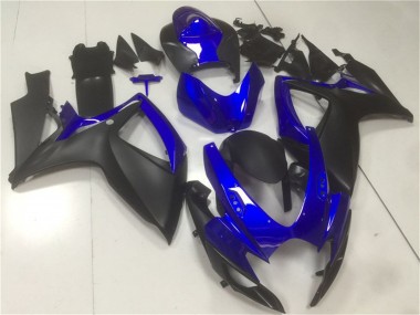 Billige Suzuki GSXR 600/750 Motorrad Verkleidung 2006-2007 - Blau Matt Schwarz