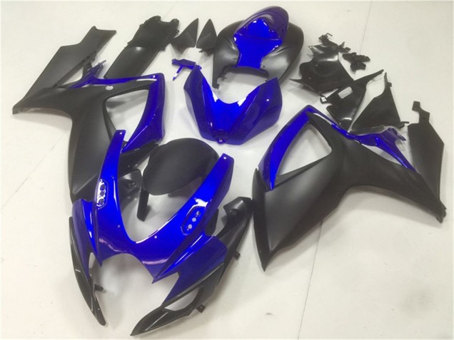 Billige Suzuki GSXR 600/750 Motorrad Verkleidung 2006-2007 - Blau Matt Schwarz