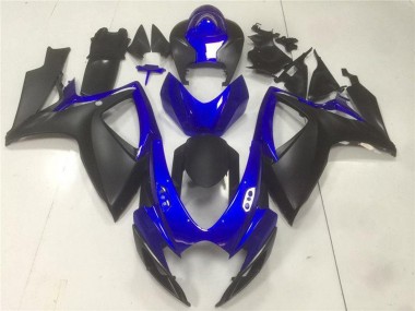 Billige Suzuki GSXR 600/750 Motorrad Verkleidung 2006-2007 - Blau Matt Schwarz