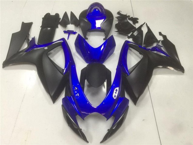 Billige Suzuki GSXR 600/750 Motorrad Verkleidung 2006-2007 - Blau Matt Schwarz