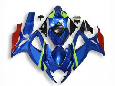 Billige Suzuki GSXR 600/750 Motorrad Verkleidung 2006-2007 - Blau Grun Rot