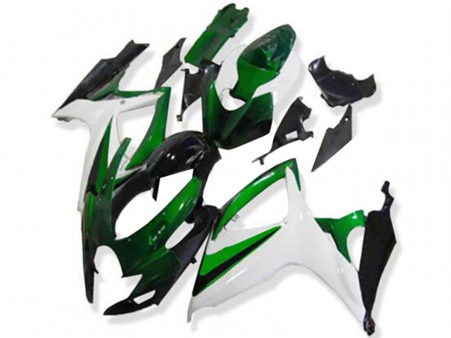 Billige Weiß Grün Glänzendes Schwarz 2006-2007 Suzuki GSXR 600/750 Motorrad Verkleidung