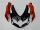 Billige Suzuki GSXR 600/750 Motorrad Verkleidung 2008-2010 - Orange Grau Glanzendes Schwarz