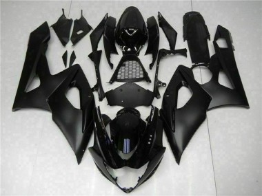 Billige Suzuki GSXR 1000 Motorrad Verkleidung 2005-2006 - Glanzendes Schwarz Matt Schwarz