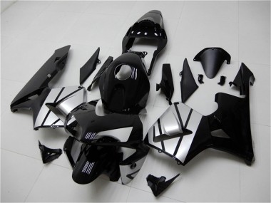 Billige Honda CBR600RR Motorrad Verkleidung 2003-2004 - Silber Glanzendes Schwarz Streifen