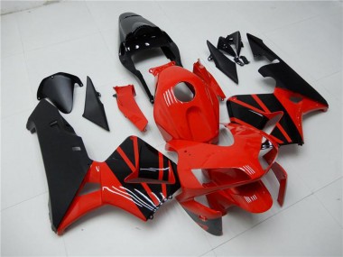 Billige Honda CBR600RR Motorrad Verkleidung 2003-2004 - Rot Glanzendes Schwarz OEM Stil