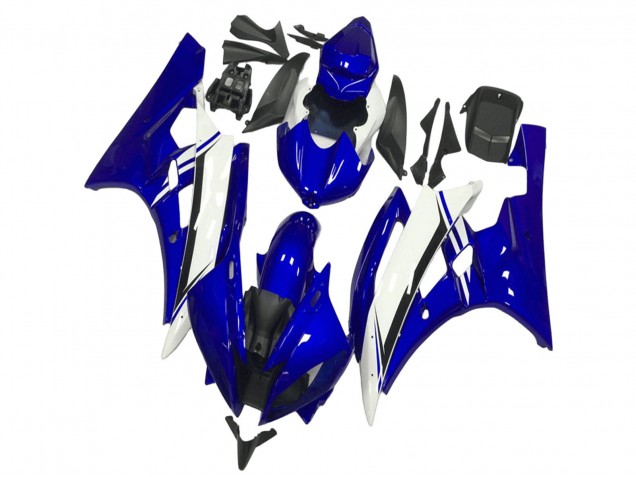 Billige Yamaha YZF R6 Motorrad Verkleidung 2006-2007 - Blau Weiss Schwarz
