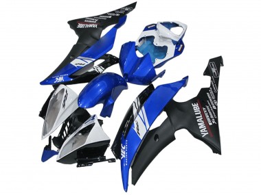 Billige Yamaha YZF R6 Motorrad Verkleidung 2008-2016 - Weiss Blau Matt Schwarz Yamalube