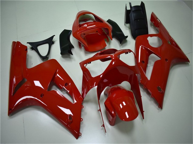 Billige Kawasaki ZX6R Motorrad Verkleidung Kit 2003-2004 - Rot