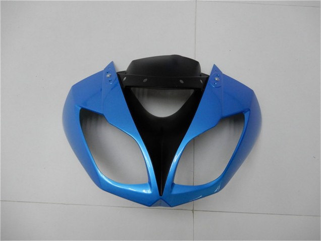 Billige Kawasaki ZX6R Motorrad Verkleidung 2009-2012 - Hellblau Glanzendes Schwarz