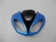Billige Kawasaki ZX6R Motorrad Verkleidung 2009-2012 - Hellblau Glanzendes Schwarz