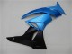 Billige Kawasaki ZX6R Motorrad Verkleidung 2009-2012 - Hellblau Glanzendes Schwarz