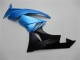 Billige Kawasaki ZX6R Motorrad Verkleidung 2009-2012 - Hellblau Glanzendes Schwarz