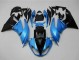 Billige Kawasaki ZX6R Motorrad Verkleidung 2009-2012 - Hellblau Glanzendes Schwarz