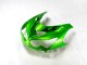 Billige Kawasaki ZX14R ZZR1400 Motorrad Verkleidung 2012-2024 - Grun Glanzendes Schwarz