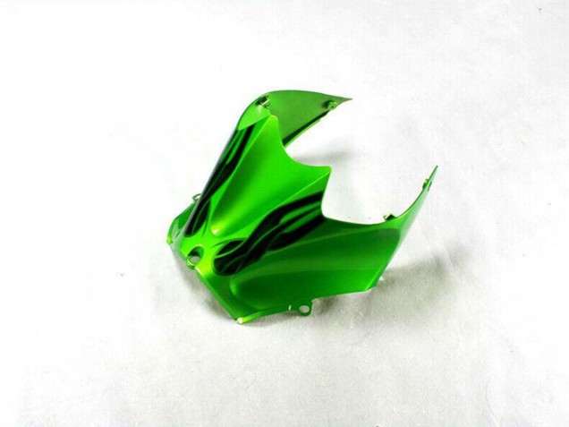 Billige Kawasaki ZX14R ZZR1400 Motorrad Verkleidung 2012-2024 - Grun Glanzendes Schwarz