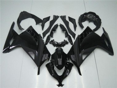Billige Kawasaki Ninja 300 EX300R Motorrad Verkleidung 2013-2024 - Glanzendes Schwarz Matt Schwarz
