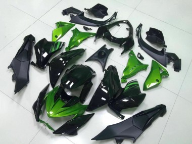 Billige Kawasaki Z800 Motorrad Verkleidung 2013-2018 - Grun Glanzendes Schwarz