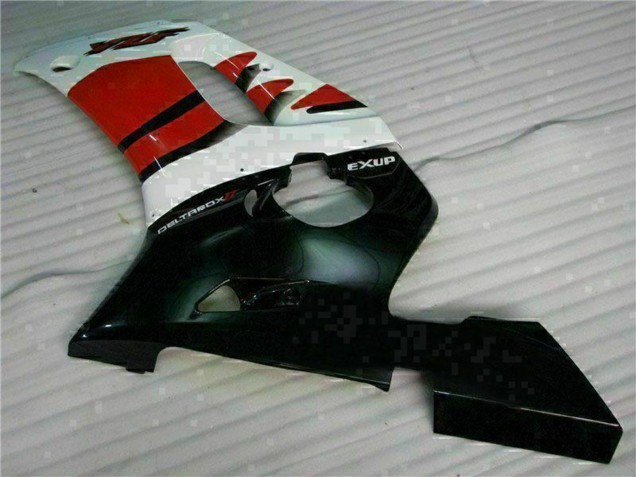 Billige Yamaha YZF R6 Motorrad Verkleidung 1998-2002 - Weiss Rot Glanzendes Schwarz