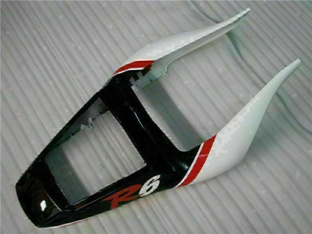 Billige Yamaha YZF R6 Motorrad Verkleidung 1998-2002 - Weiss Rot Glanzendes Schwarz