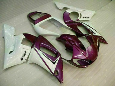Billige Yamaha YZF R6 Motorrad Verkleidung 1998-2002 - Weiss Lila