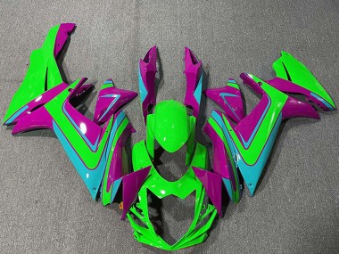 Billige Grün Magenta Hellblau 2011-2024 Suzuki GSXR 600 / GSXR 750 Motorrad Verkleidung