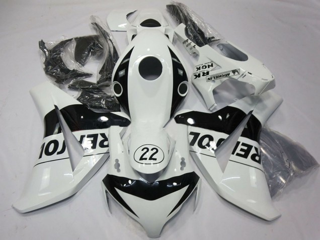 Billige Weiß Glänzendes Schwarz Repsol 22 2008-2011 Honda CBR1000RR Motorrad Verkleidung