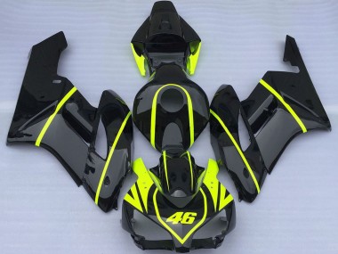 Billige Glänzendes Schwarz Hohe Sichtbarkeit Gelb 46 2004-2005 Honda CBR1000RR Motorrad Verkleidung