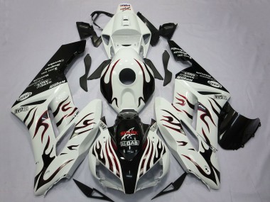 Billige Weiß Glänzendes Schwarz Rot Flamme 2004-2005 Honda CBR1000RR Motorrad Verkleidung
