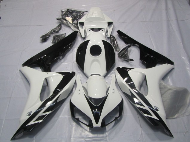 Billige Weiß Glänzendes Schwarz OEM Stil Kein Aufkleber 2006-2007 Honda CBR1000RR Motorrad Verkleidung