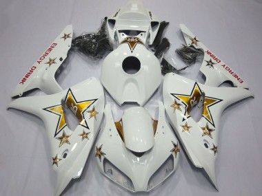Billige Weiß Gold Stern Energy Drink 2006-2007 Honda CBR1000RR Motorrad Verkleidung