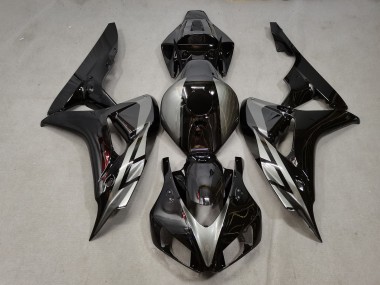 Billige Silber Glänzendes Schwarz 2006-2007 Honda CBR1000RR Motorrad Verkleidung