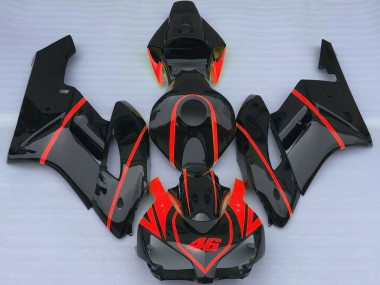 Billige Glänzendes Schwarz Rot 2004-2005 Honda CBR1000RR Motorrad Verkleidung