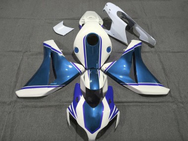 Billige Weiß Glänzendes Perl Blau 2008-2011 Honda CBR1000RR Motorrad Verkleidung