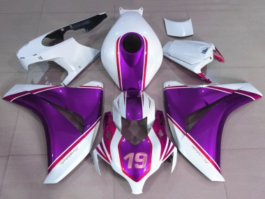 Billige Weiß Glänzendes Lila Rosa 19 2008-2011 Honda CBR1000RR Motorrad Verkleidung