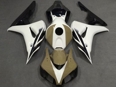 Billige Weiß Tan Glänzendes Schwarz 2006-2007 Honda CBR1000RR Motorrad Verkleidung