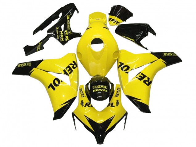Billige Gelb Schwarz Glänzendes Repsol 2008-2011 Honda CBR1000RR Motorrad Verkleidung