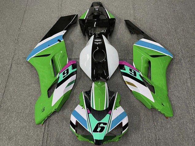 Billige Weiß Grün Blau Glänzendes Schwarz 6 2004-2005 Honda CBR1000RR Motorrad Verkleidung