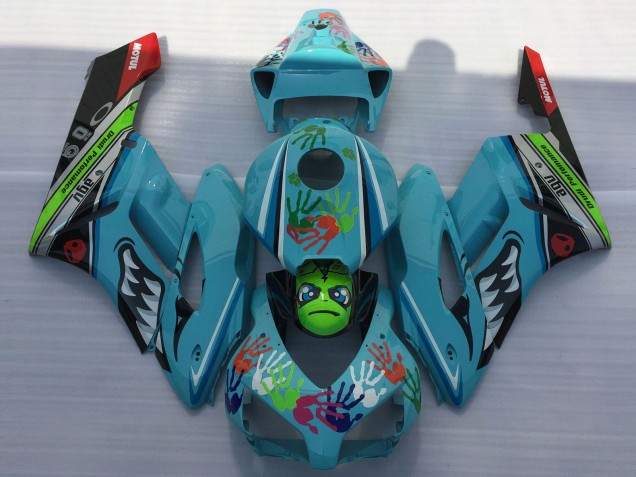 Billige Blau Grün Schwarz Rot Hai 2004-2005 Honda CBR1000RR Motorrad Verkleidung