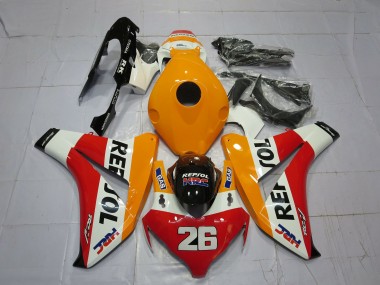 Billige Orange Weiß Rot Glänzendes Schwarz Repsol 26 2008-2011 Honda CBR1000RR Motorrad Verkleidung