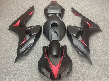 Billige Matt Schwarz Rot 2006-2007 Honda CBR1000RR Motorrad Verkleidung
