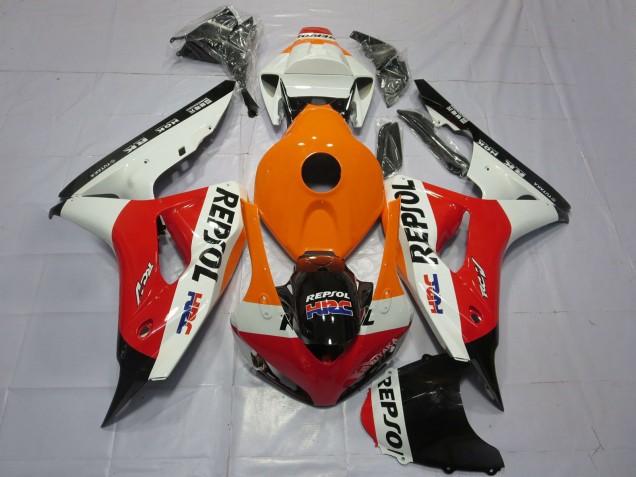 Billige Orange Weiß Rot Glänzendes Schwarz Repsol HRC 2006-2007 Honda CBR1000RR Motorrad Verkleidung