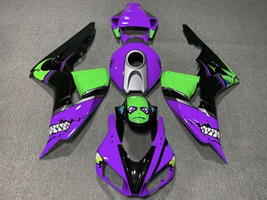 Billige Lila Silber Grün Glänzendes Schwarz Hai 2006-2007 Honda CBR1000RR Motorrad Verkleidung