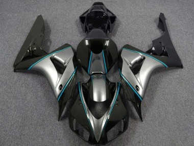 Billige Silber Blau Glänzendes Schwarz Pinstreifen 2006-2007 Honda CBR1000RR Motorrad Verkleidung
