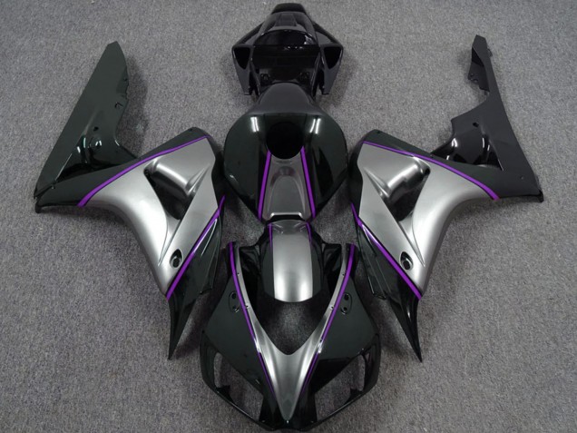 Billige Silber Lila Glänzendes Schwarz Pinstreifen 2006-2007 Honda CBR1000RR Motorrad Verkleidung